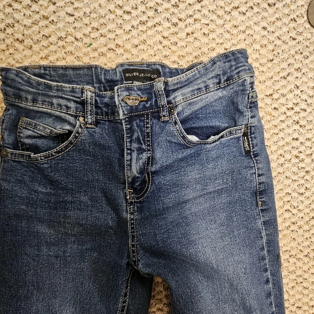 Lot of 2 - Silver Jeans‎ Zane Garret Girls Size 10 Denim Cowboy Bootcut Jeans